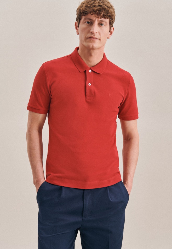Slim Polo Uni in Rot | Seidensticker Onlineshop