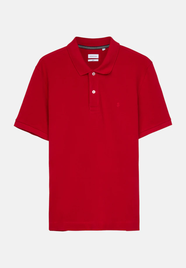 Slim Polo Uni in Rot |  Seidensticker Onlineshop