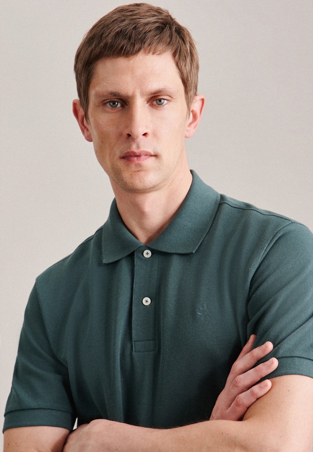 Slim Polo Uni in Grün |  Seidensticker Onlineshop