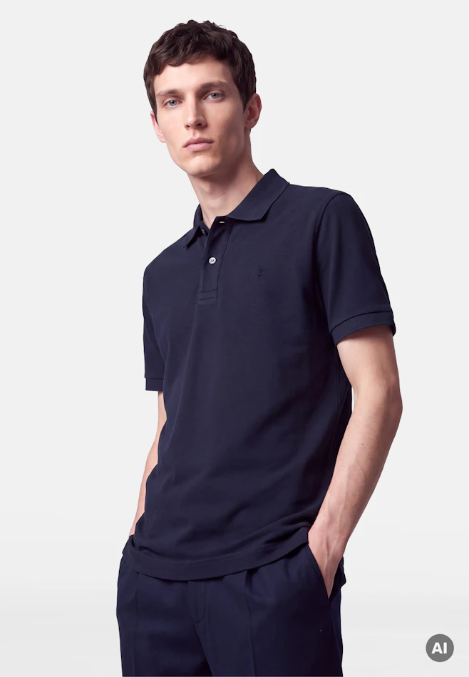 Slim Polo Uni in Dunkelblau | Seidensticker Onlineshop