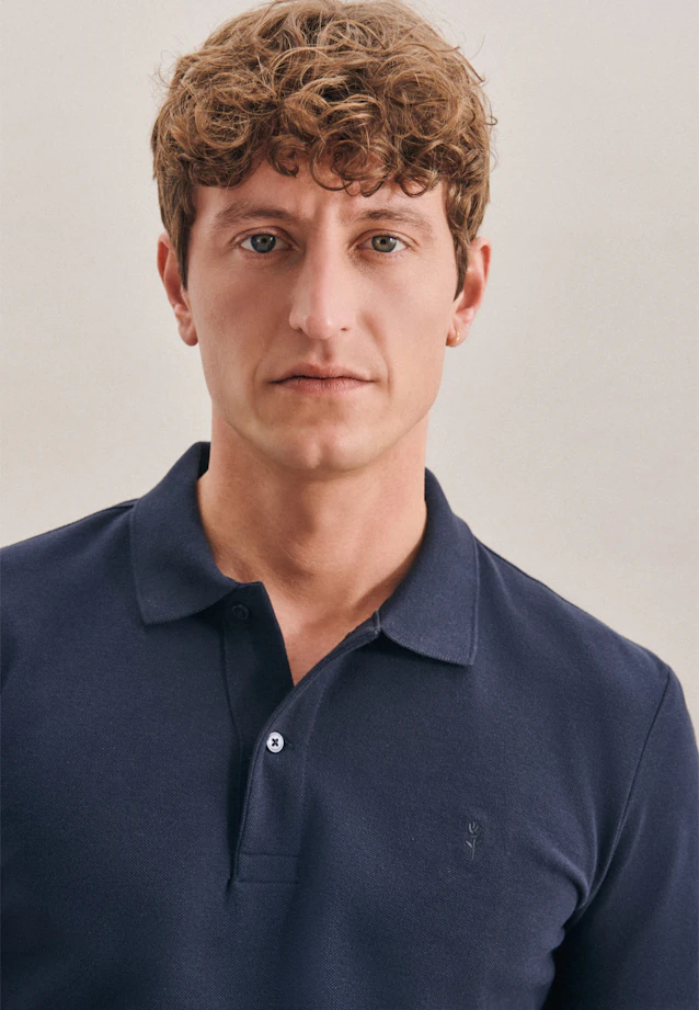 Slim Polo Uni in Dunkelblau |  Seidensticker Onlineshop