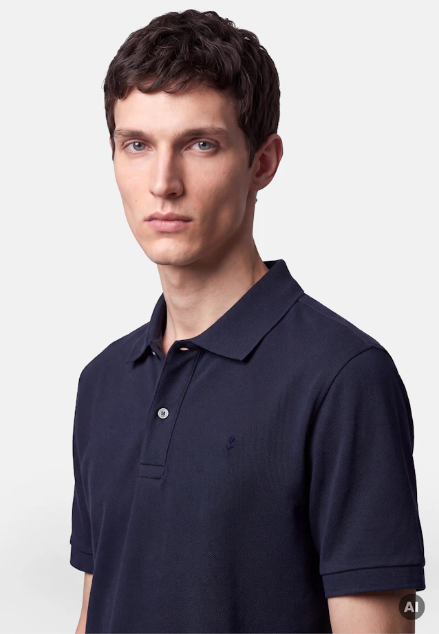 Slim Polo Uni in Dunkelblau |  Seidensticker Onlineshop
