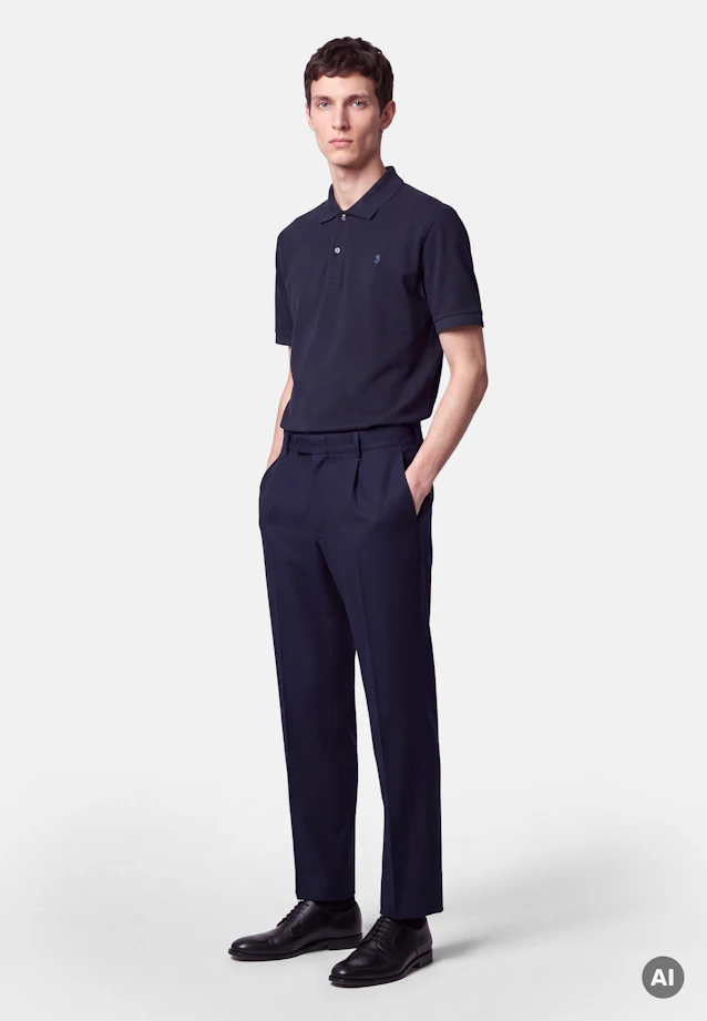Slim Polo Uni in Dunkelblau |  Seidensticker Onlineshop