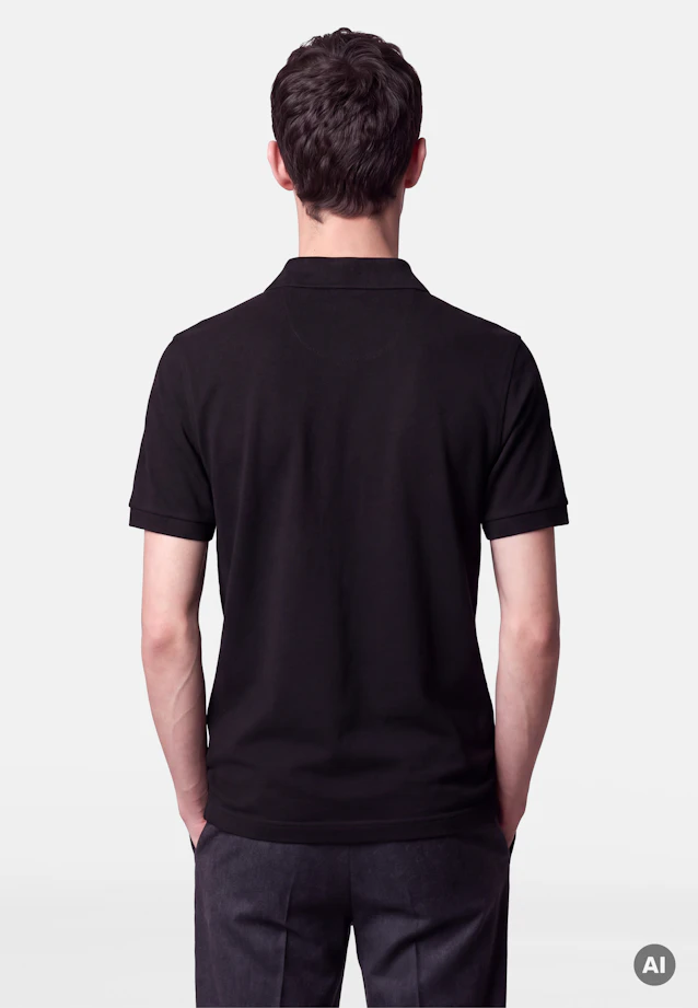 Slim Polo Uni in Schwarz |  Seidensticker Onlineshop