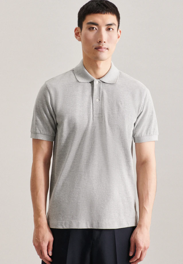 Slim Polo Uni in Grau |  Seidensticker Onlineshop