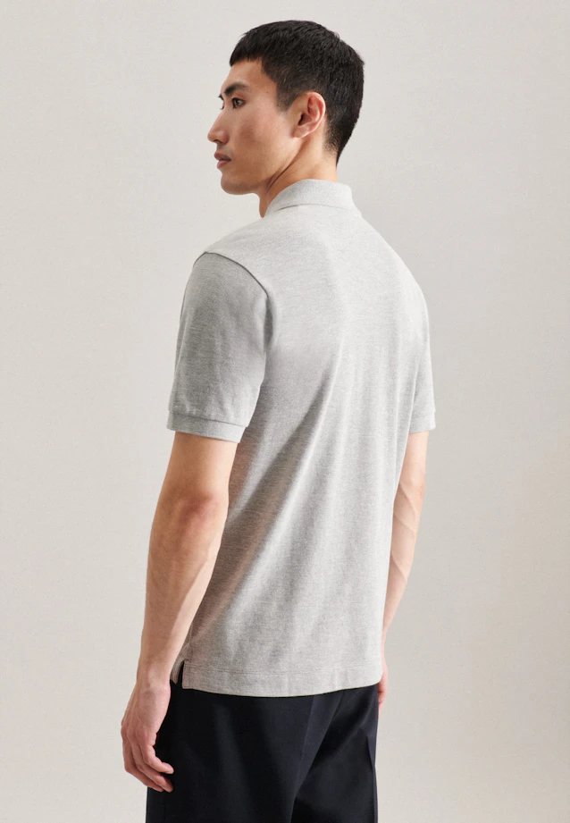 Slim Polo Uni in Grau |  Seidensticker Onlineshop
