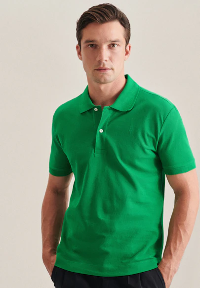 Slim Polo Uni in Grün |  Seidensticker Onlineshop