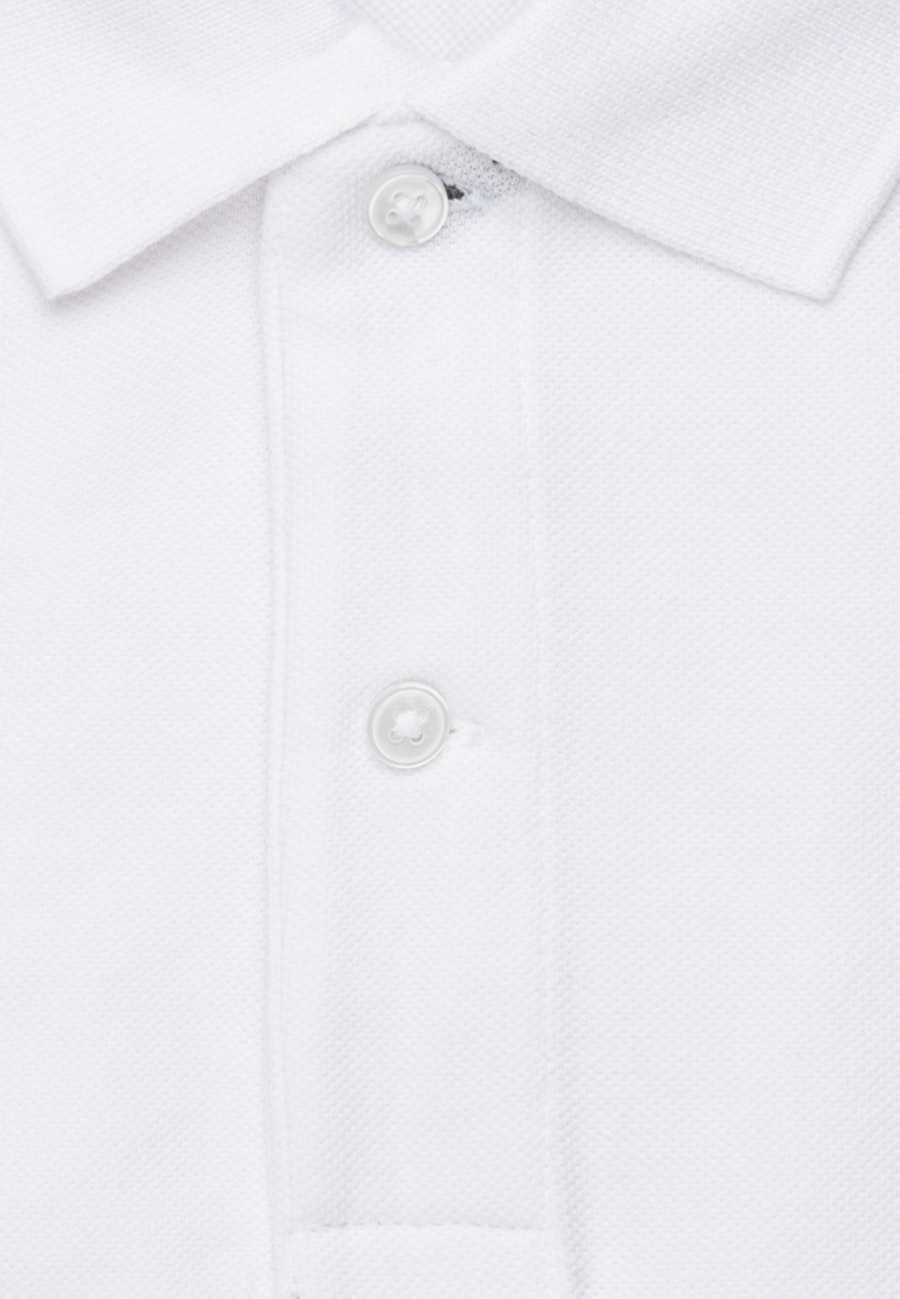 Kragen Polo-Shirt Slim in Weiß |  Seidensticker Onlineshop