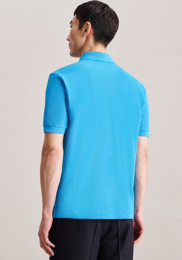 Kragen Polo-Shirt Slim in Türkis | Seidensticker Onlineshop