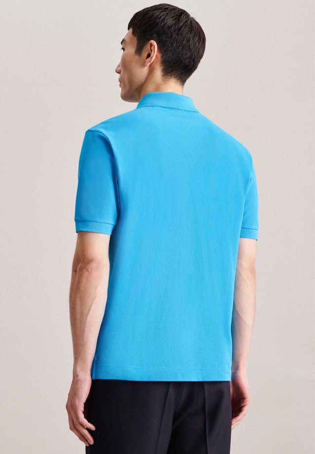 Polo Slim Manche Courte Polo Kragen in Turquoise | Seidensticker Onlineshop