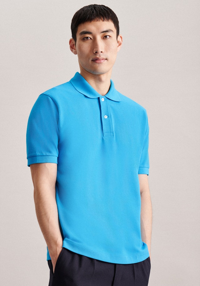 Collar Polo-Shirt in Turquoise |  Seidensticker Onlineshop