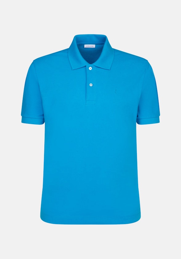 Kragen Polo-Shirt Slim in Türkis |  Seidensticker Onlineshop