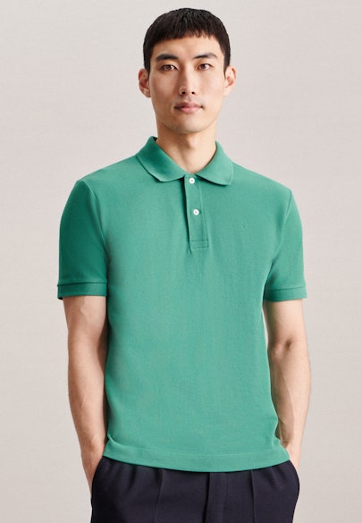 Slim Polo Uni in Green |  Seidensticker Onlineshop