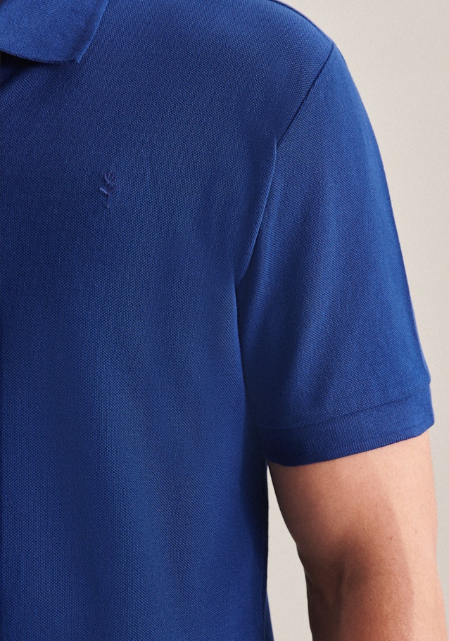 Polo Slim Manche Courte Polo Kragen in Bleu Foncé |  Seidensticker Onlineshop
