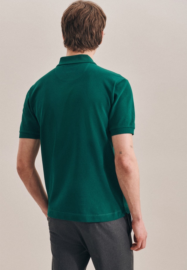 Slim Polo Uni in Green |  Seidensticker Onlineshop