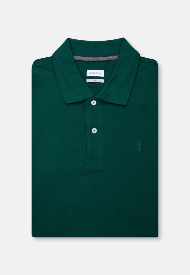 Slim Polo Uni in Green |  Seidensticker Onlineshop