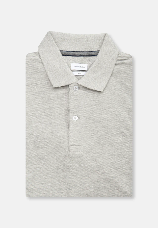 Slim Polo Uni in Gris |  Seidensticker Onlineshop