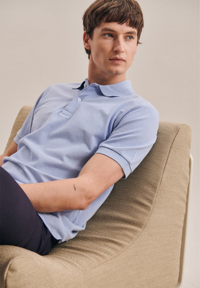 Collar Polo-Shirt in Light Blue |  Seidensticker Onlineshop