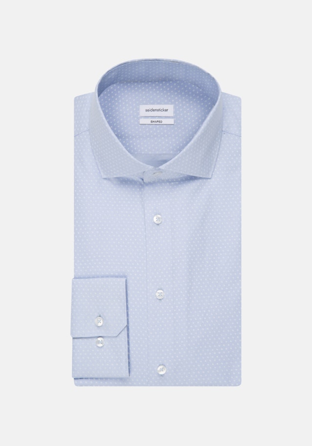 Shaped Oxfordhemd Druck in Hellblau | Seidensticker Onlineshop