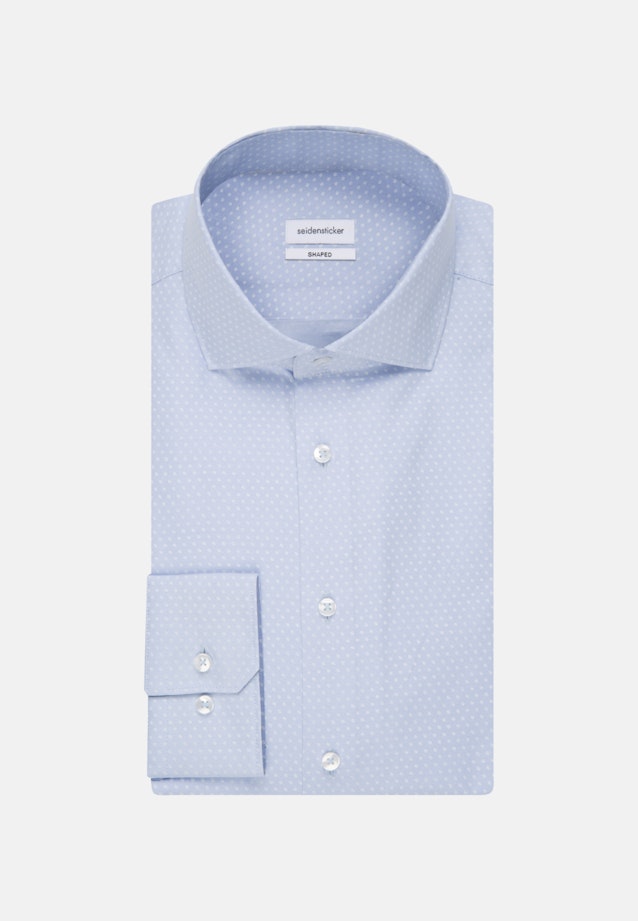 Shaped Oxfordhemd Druck in Hellblau |  Seidensticker Onlineshop
