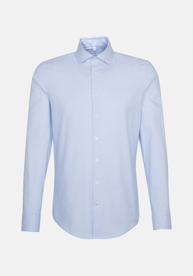 Shaped Oxfordhemd Druck in Hellblau | Seidensticker Onlineshop