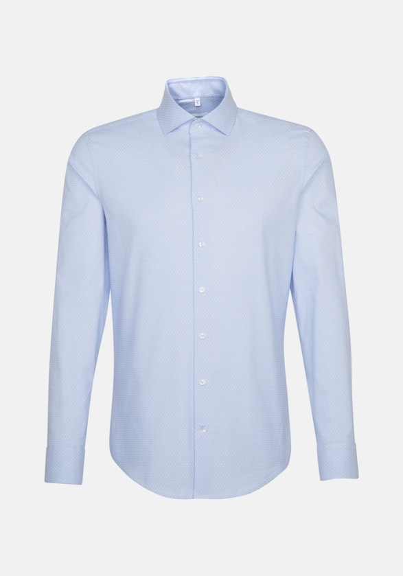 Shaped Oxfordhemd Druck in Hellblau | Seidensticker Onlineshop