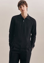 Shaped Polo-Shirt Uni in Black |  Seidensticker Onlineshop