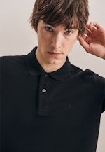 Shaped Polo-Shirt Uni in Black |  Seidensticker Onlineshop