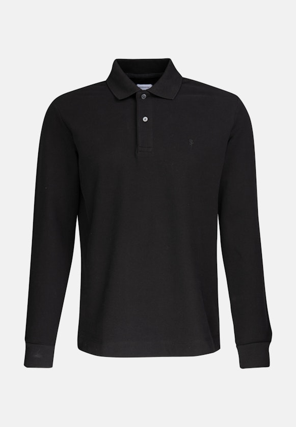 Shaped Polo-Shirt Uni in Black |  Seidensticker Onlineshop