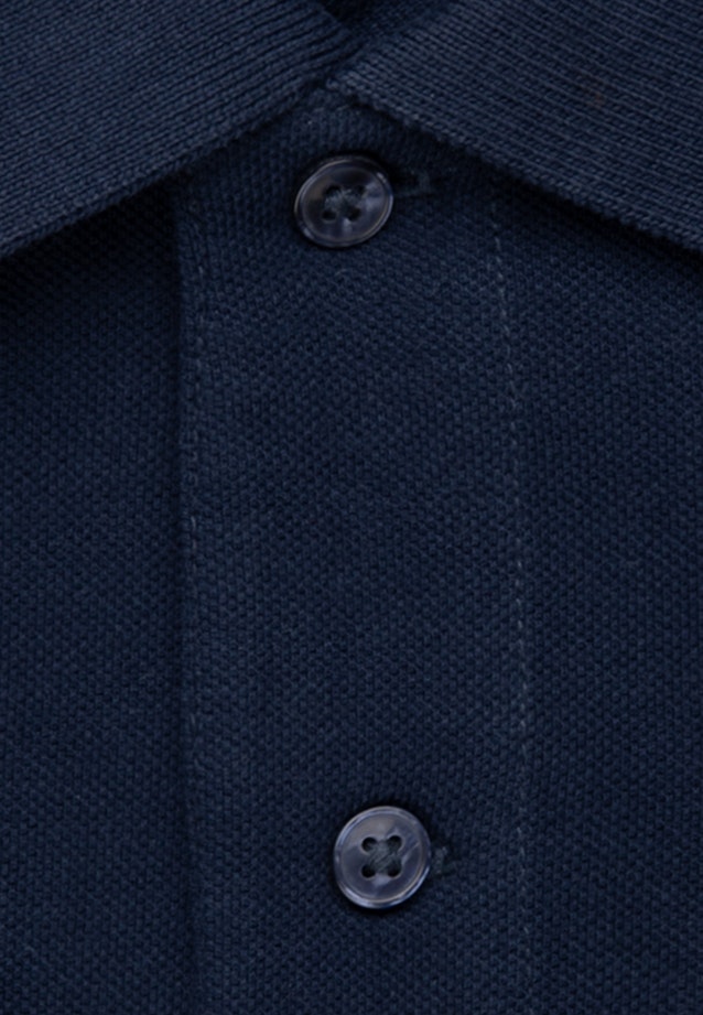 Gerader Schnitt (Normal-Fit) Polo-Shirt Uni in Dunkelblau |  Seidensticker Onlineshop
