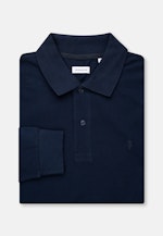 Gerader Schnitt (Normal-Fit) Polo-Shirt Uni in Dunkelblau |  Seidensticker Onlineshop
