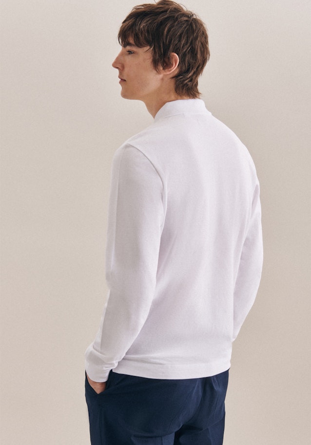 Collar Polo-Shirt in White |  Seidensticker Onlineshop