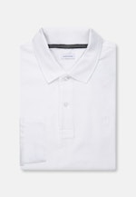 Gerader Schnitt (Normal-Fit) Polo-Shirt Uni in Weiß |  Seidensticker Onlineshop