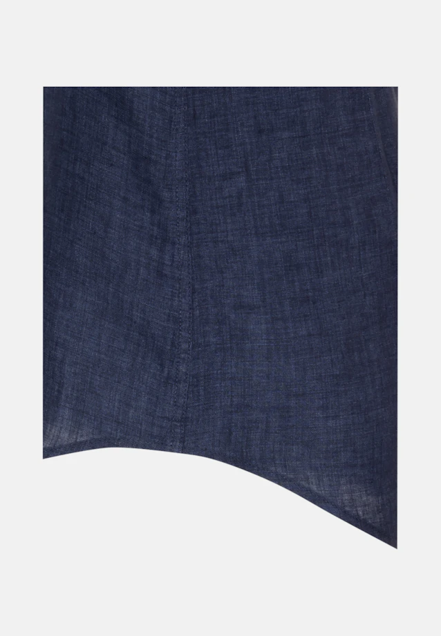 Shaped Linen shirt Plain in Dark Blue |  Seidensticker Onlineshop