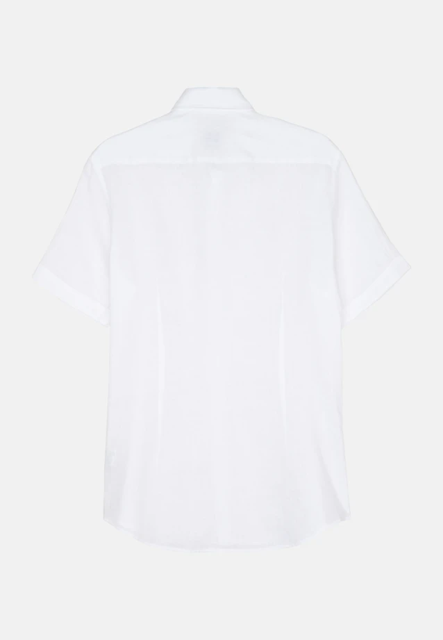 Shaped Linen shirt Plain in White |  Seidensticker Onlineshop