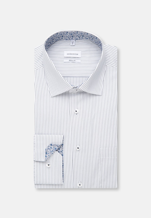 Regular Oxfordhemd Streifen in Dunkelblau |  Seidensticker Onlineshop