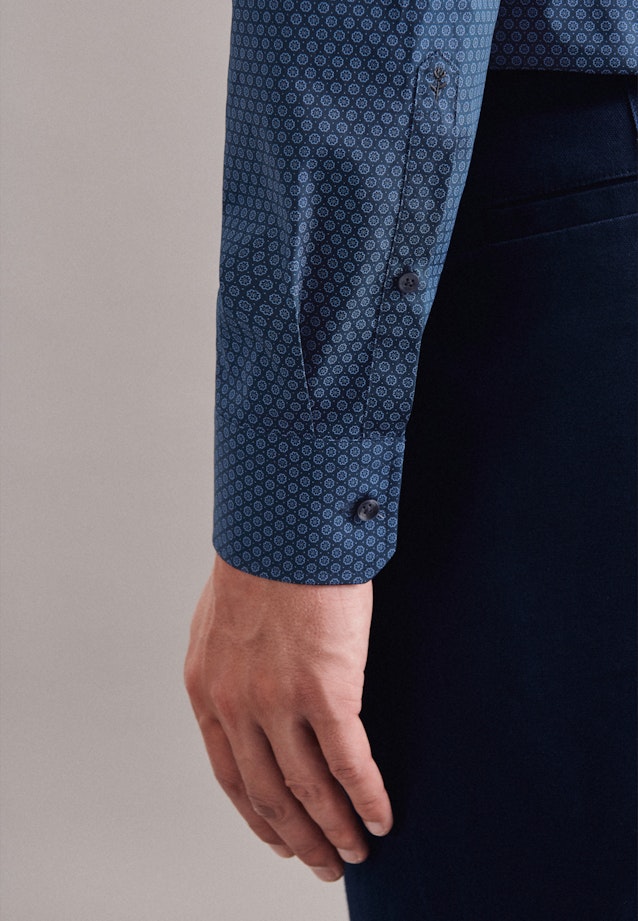 Regular Business Hemd Print in Hellblau |  Seidensticker Onlineshop