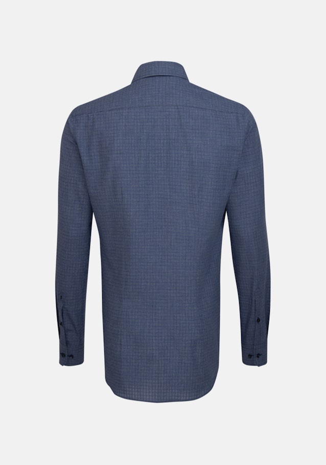 Melange Garne Business overhemd in X-Slim with Kentkraag and extra long sleeve in Donkerblauw |  Seidensticker Onlineshop