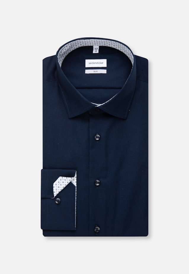Slim Business Hemd Uni in Dunkelblau |  Seidensticker Onlineshop