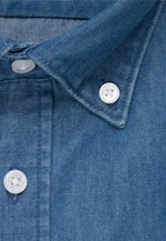 Regular Denimhemd Uni in Mittelblau |  Seidensticker Onlineshop