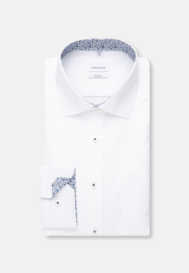 Regular Oxford shirt Plain in White |  Seidensticker Onlineshop