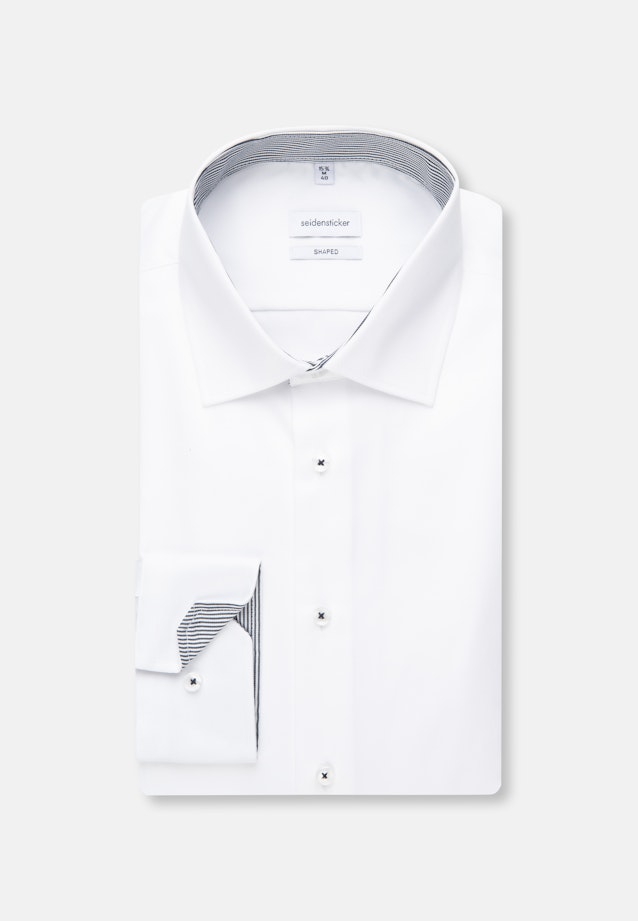 Shaped Business Hemd Uni in Weiß |  Seidensticker Onlineshop