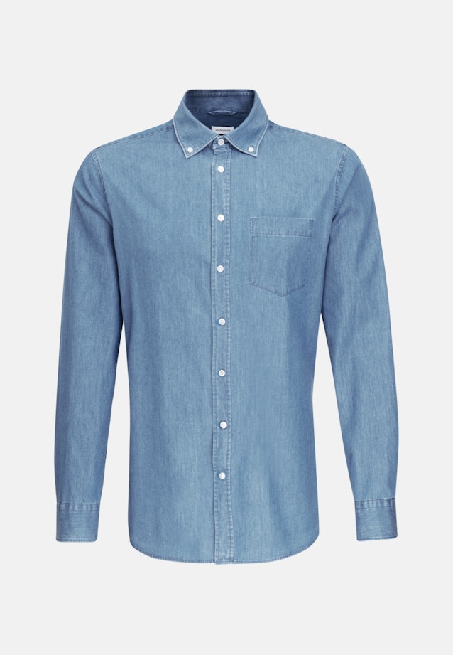 Slim Denimhemd Uni in Hellblau |  Seidensticker Onlineshop