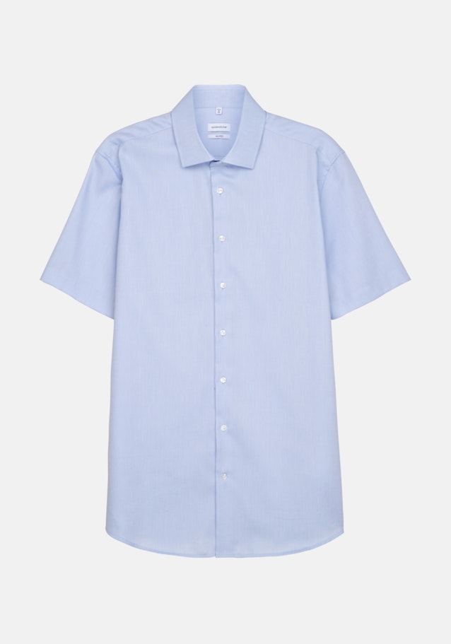 Non-iron Structure Short sleeve Business Shirt in Shaped with Kent-Collar in Light Blue |  Seidensticker Onlineshop