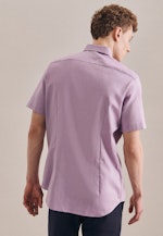 Shaped Business Shirt Plain in Purple |  Seidensticker Onlineshop
