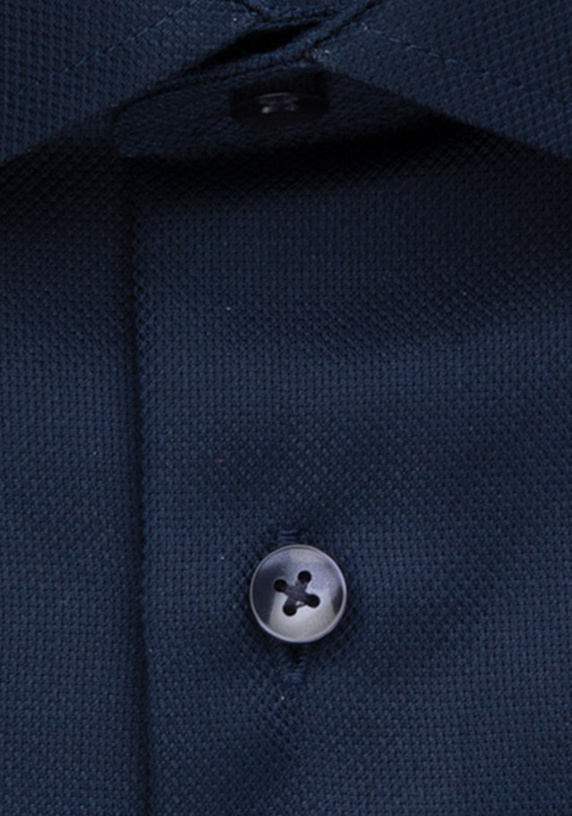 Non-iron Structure Short sleeve Business Shirt in Shaped with Kent-Collar in Dark Blue |  Seidensticker Onlineshop