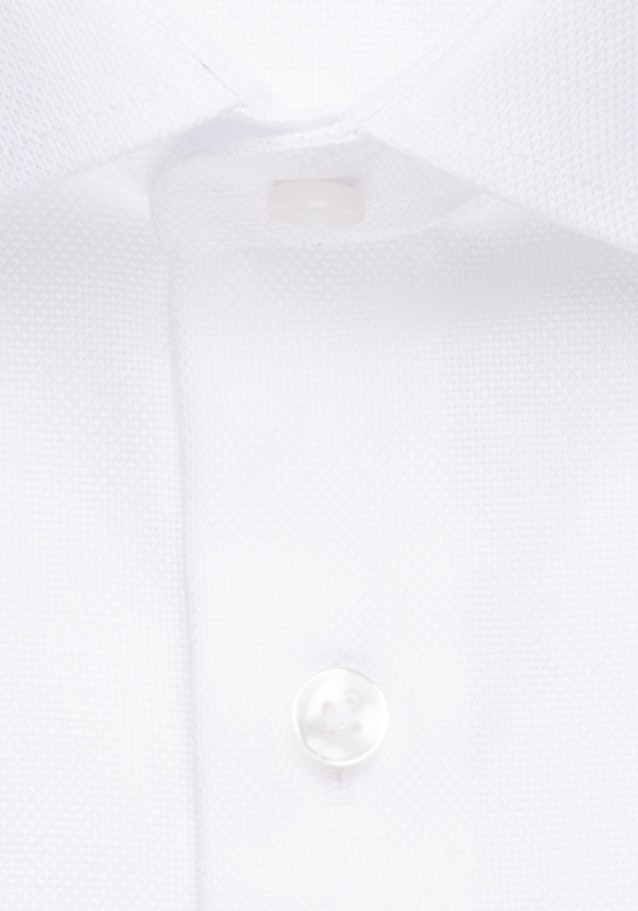 Bügelfreies Struktur Kurzarm Business Hemd in Slim mit Kentkragen in Weiß |  Seidensticker Onlineshop