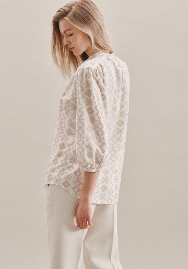 Stand-Up Blouse Broderie Anglaise in Brown | Seidensticker Onlineshop