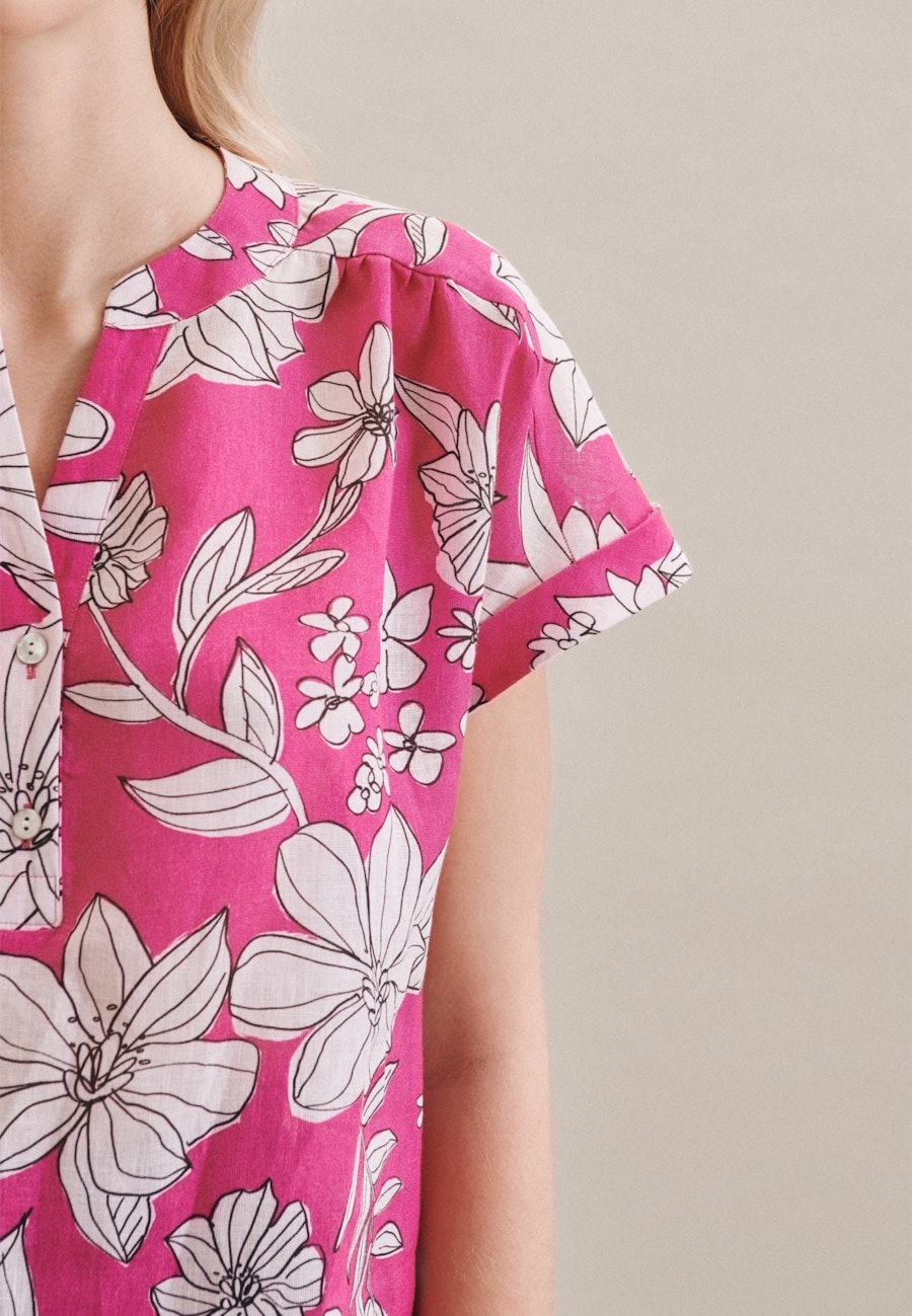 V-Neck Schlupfbluse Oversized in Rosa/Pink |  Seidensticker Onlineshop