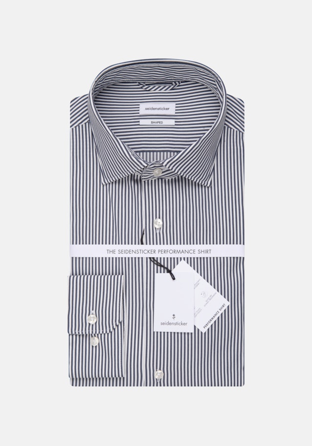Easy-iron Performance shirt in Shaped with Kent-Collar in Dark blue |  Seidensticker Onlineshop